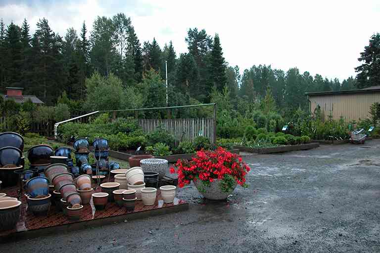 Kauniita terassiruukkuja ja istutusruukkuja